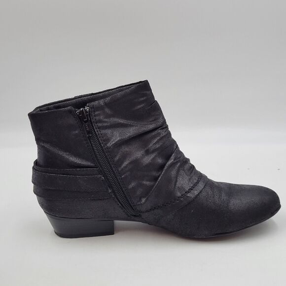 Kim Rogers Tanya Ankle Boots Booties Size 8 M Zip Faux Leather Buckle W/ Box - Picture 8 of 16